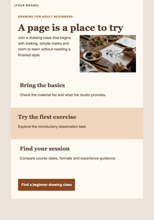 You can start with a line email design preview