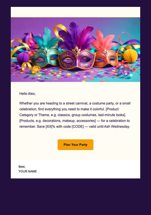 Carnival Celebration email design preview