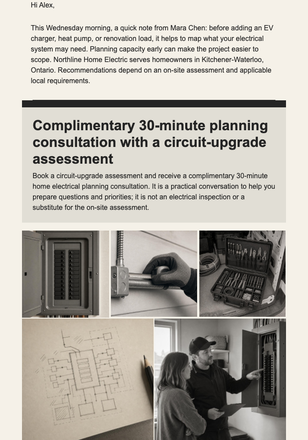 Home Power Planning Offer email design preview