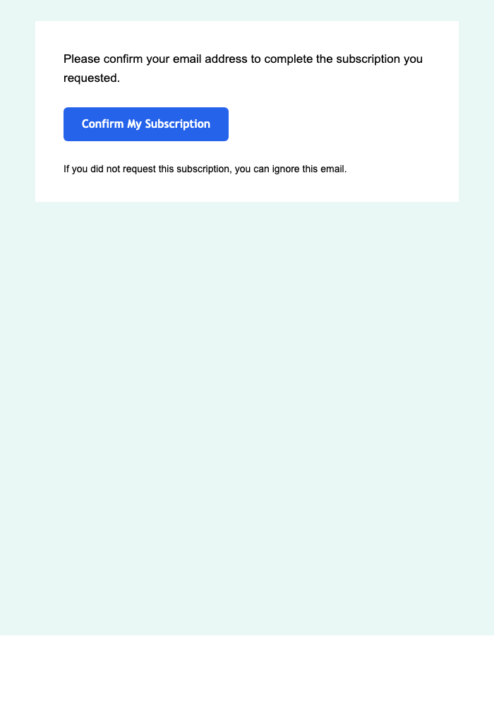 Confirm Your Subscription to Entrepreneur Skills email design preview