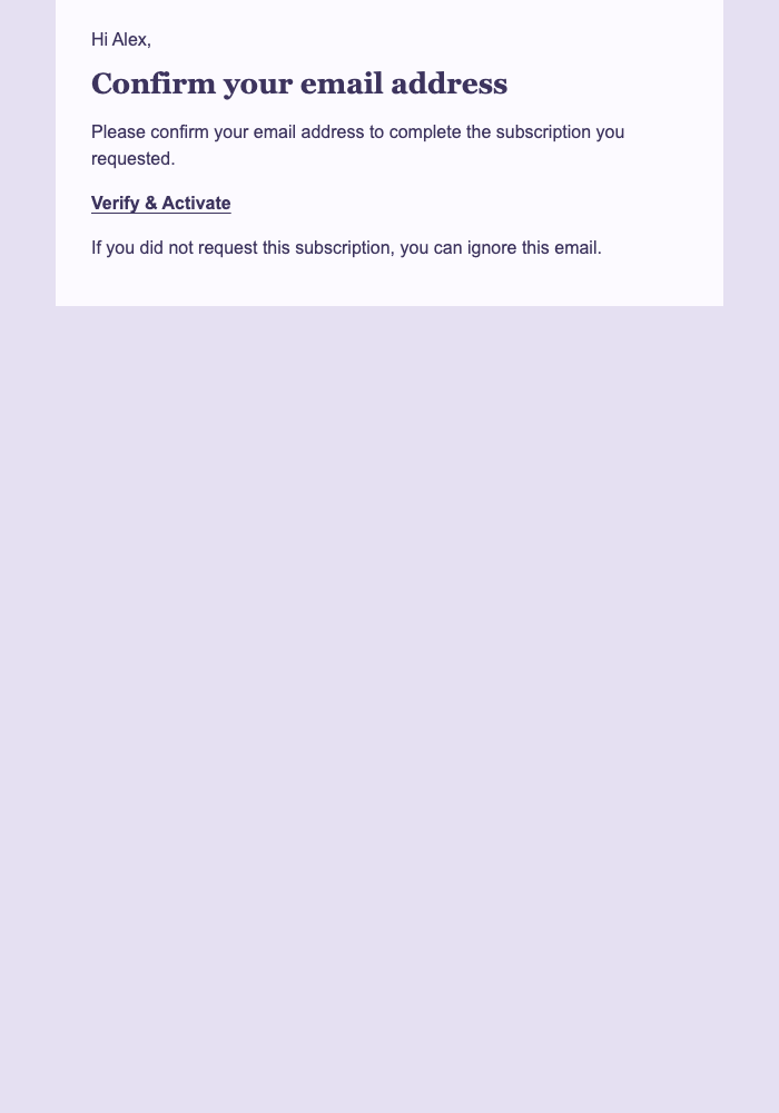 Technical Verification — Detailed email design preview