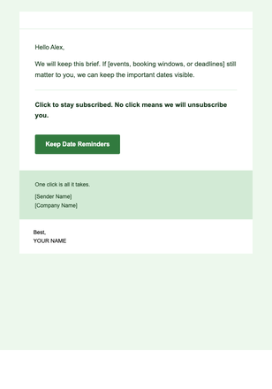 Future Dates — Minimal email design preview