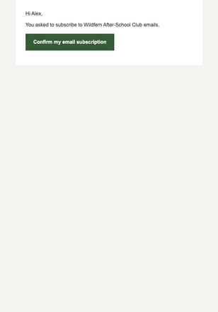 Confirm Your Club Updates email design preview