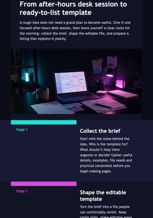 After-Hours Template Guide email design preview