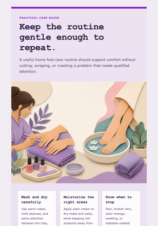 Your At-Home Foot Care Guide email design preview