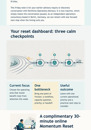 Momentum Reset Invitation email design preview