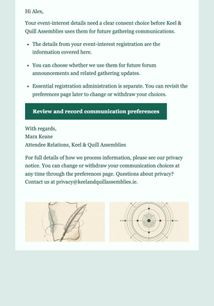 Privacy Choices Request email design preview