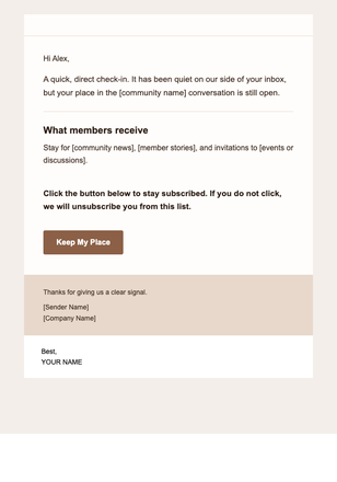 Community Connection — Clear email design preview