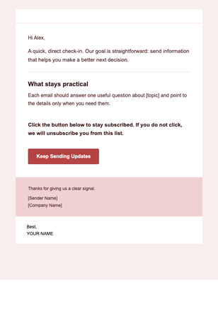 Useful Updates — Clear email design preview