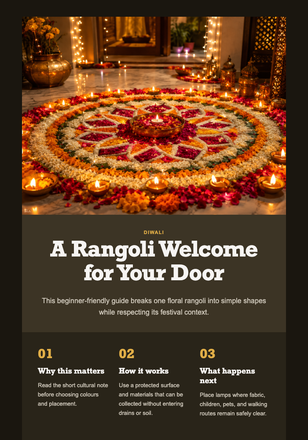 A Rangoli Welcome for Your Door email design preview