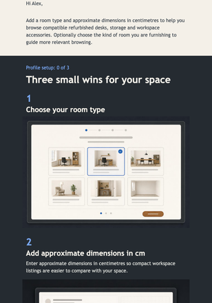 Set Up Your Space Profile email design preview