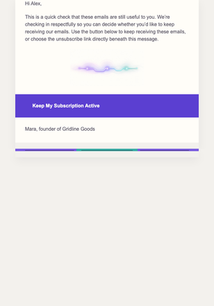 Keep Your Subscription Active email design preview