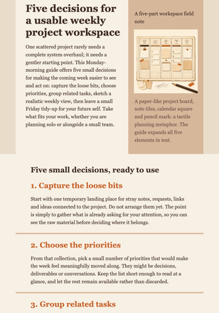 Monday Workspace Guide email design preview