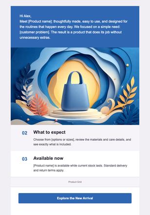Meet the New Arrival — Online Stores email design preview