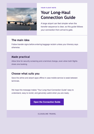 Your Long-Haul Connection Guide email design preview