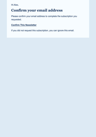 Newsletter Expectations — Detailed email design preview