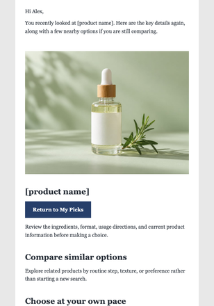 Browse Abandonment email design preview