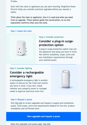 Morning Home Upgrade Picks email design preview