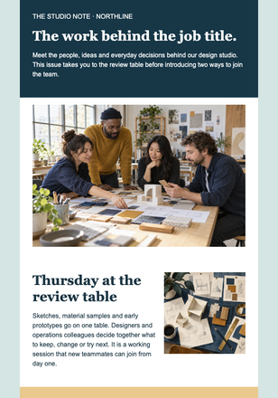 Talent Network Employer Newsletter email design preview