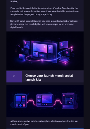 Neon Template Picks email design preview