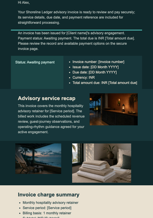 Coastal Advisory Invoice Notice email design preview