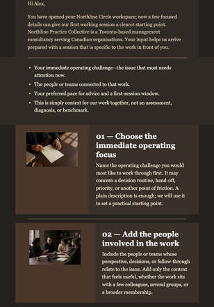 Complete Your Circle Setup email design preview