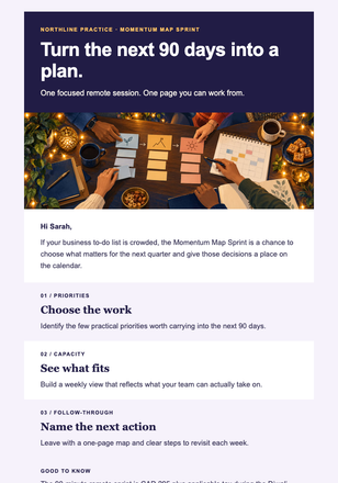 Diwali Momentum Sprint email design preview