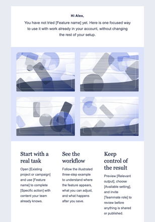 Unused Feature First-Use Nudge email design preview