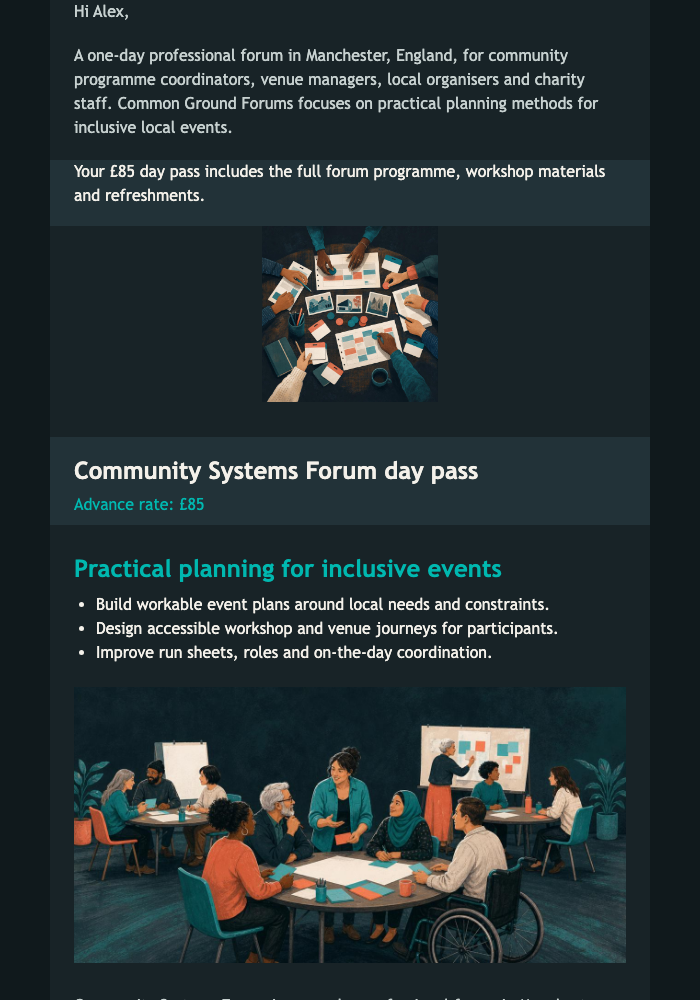 Forum Advance Rate Deadline email design preview