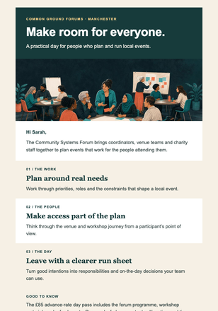 Forum Advance Rate Deadline email design preview