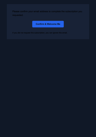 Warm Welcome — Direct email design preview