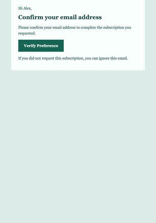 Corporate Confirmation — Compact email design preview