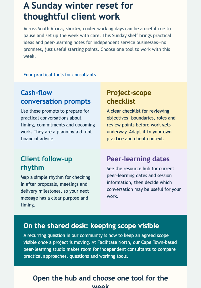 Winter Consultant Working Shelf email design preview