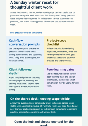 Winter Consultant Working Shelf email design preview