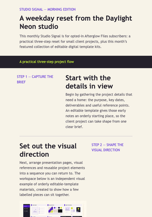 Neon Studio Signal Newsletter email design preview