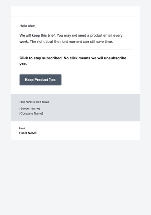 Product Guidance — Minimal email design preview