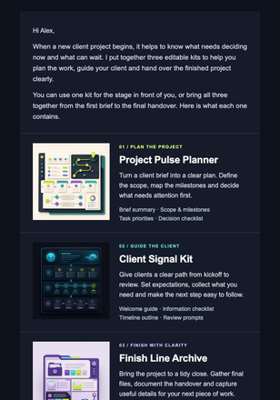 Late Shift Workflow Picks email design preview