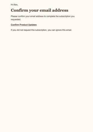 Product Updates — Formal email design preview