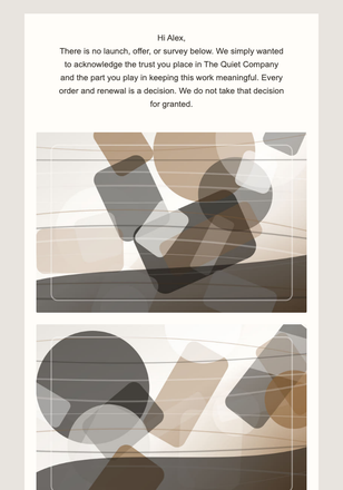 Simple Thank-You Without a CTA email design preview