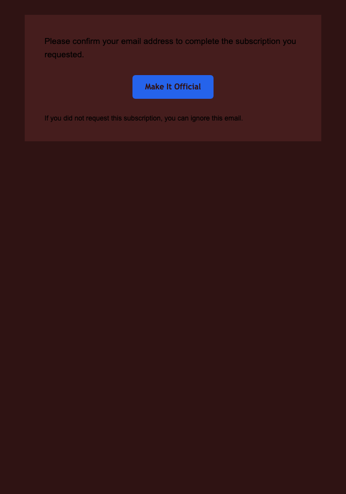 Friendly Hello — Detailed email design preview