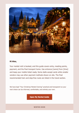 Your Christmas Market Evening email design preview
