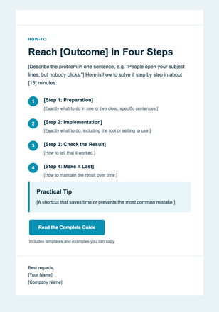 How-to Guide email design preview