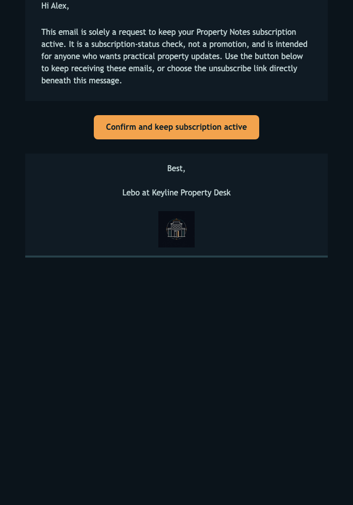 Keep Property Notes Active email design preview