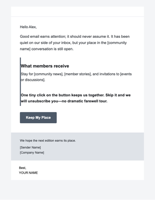 Community Connection — Editorial email design preview