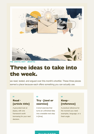 Ideas Worth Opening email design preview