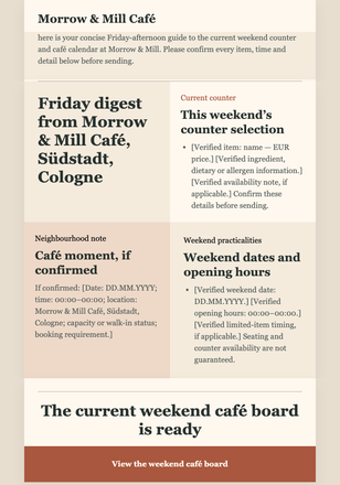 Friday Café Counter Digest email design preview