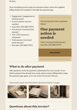 Consulting Payment Follow-Up email design preview