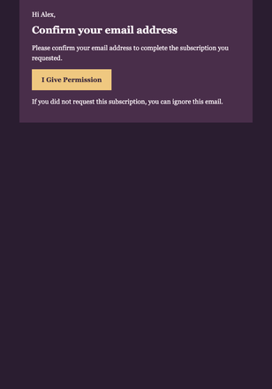 Privacy First — Compact email design preview
