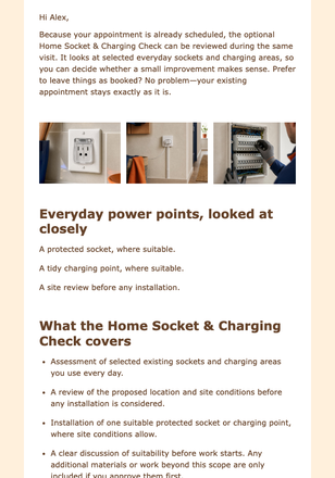 Add a Socket Check email design preview