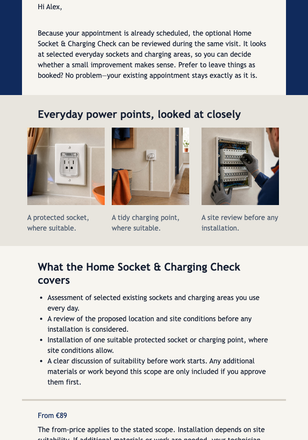 Add a Socket Check email design preview